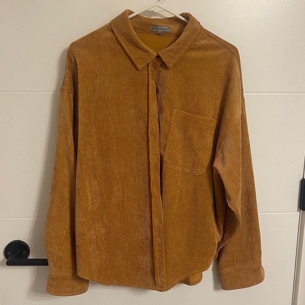 Wishlist Apparel Mustard Corduroy Shacket Size S/M
